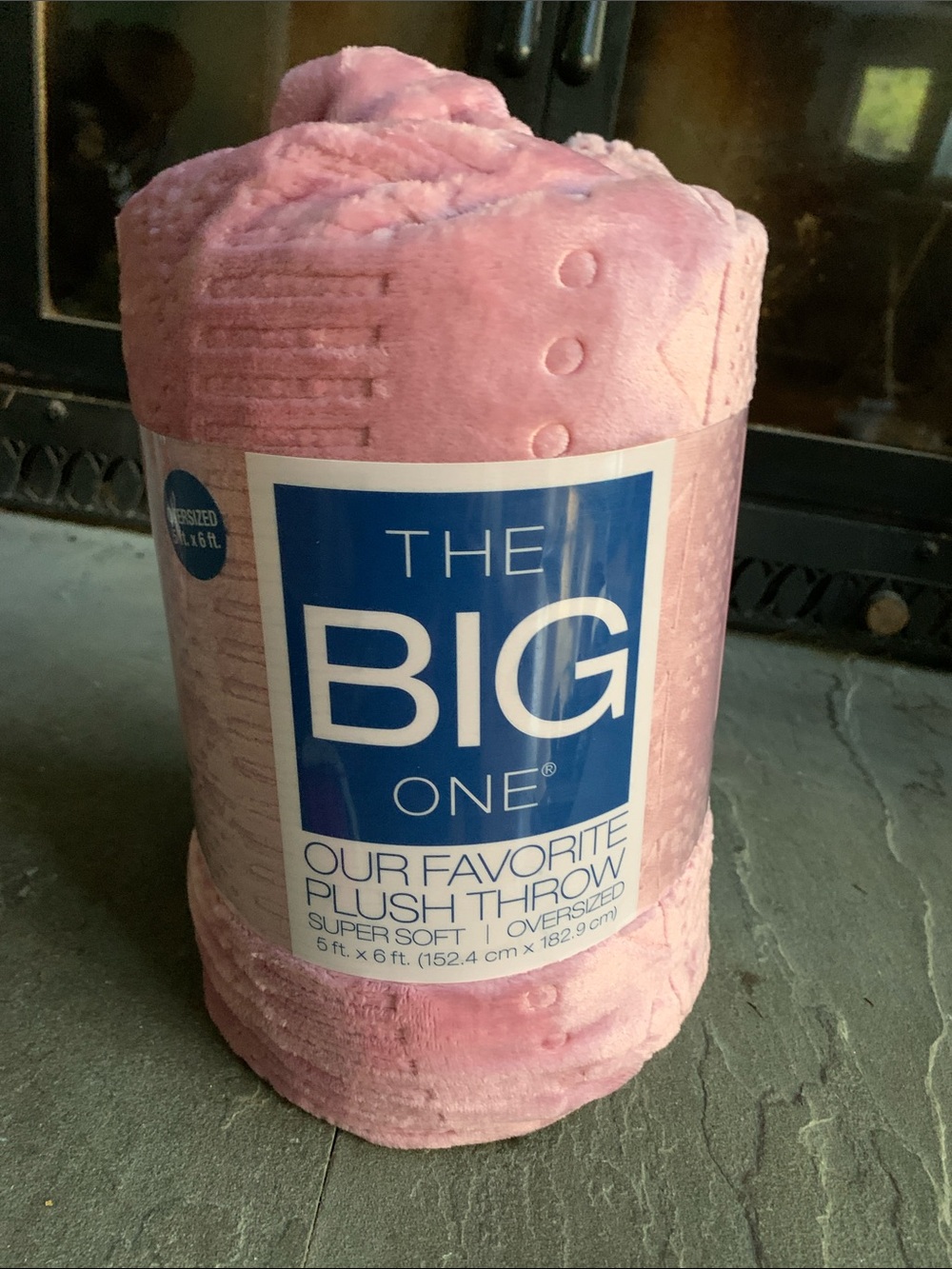 The Big One Plush Throw Blanket - Rose Pink Dot Texture